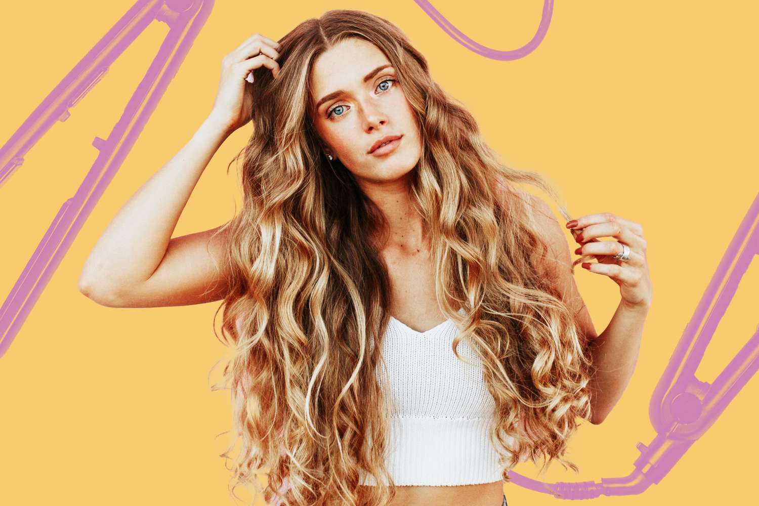 how to curl hair with a straightener for  beginners