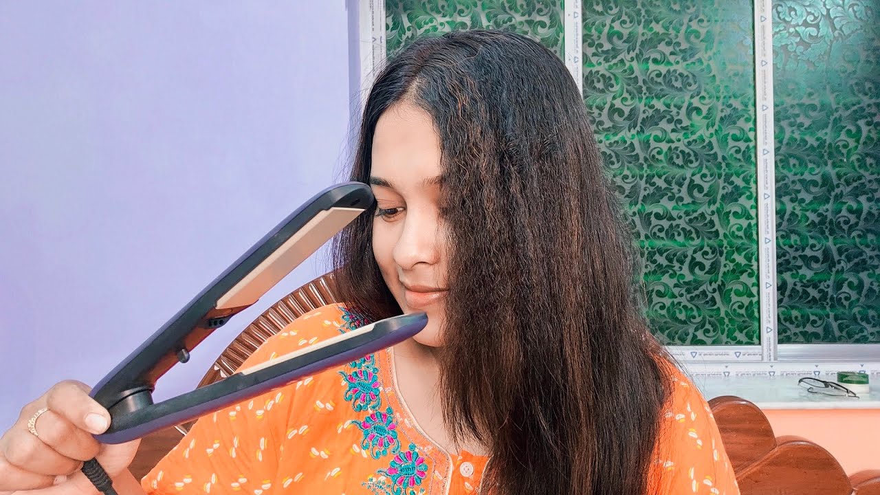 how to crimp hair with straightener